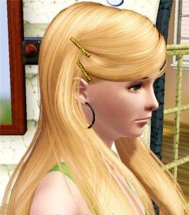 Женская причёска с заколками для Симс 3 в формате package