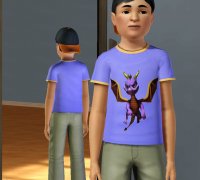 Детские футболки со Spyro & Garfield для Симс 3