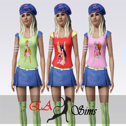 Топы с Winx для игры Sims 3 в формате sims3pack