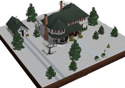 Рождественский домик для Симс 3 в формате sims3pack