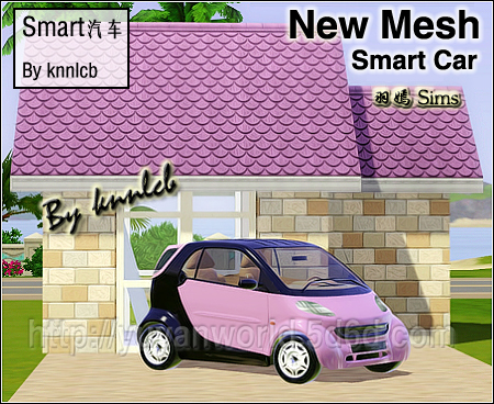 Женская машина (Smartcar) для Симс 3 в формате package