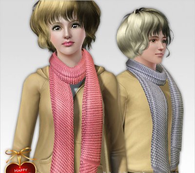 Женский шарф для Симс 3 в формате package
