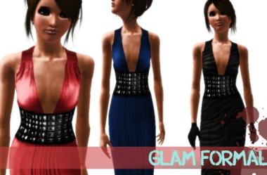 Гламурное вечернее платье для Симс 3 в формате sims3pack