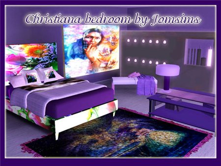 Яркая мебель для спальни (Sims 3) в формате sims3pack