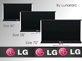 3 LG Plasma TV's (46",58",70") от Lunararc для Симс 3
