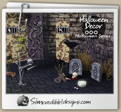 Набор Halloween от Simcredible Designs для Sims 3