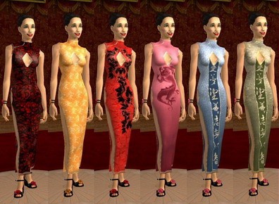 Платья в восточном стиле для Sims 2