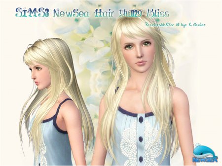 Причёска от newsea для The Sims 3