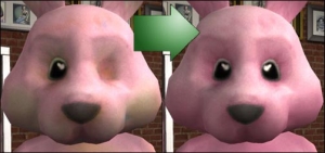 Старый и грязный кролик заменится на чистого и опрятного (Sims 2)