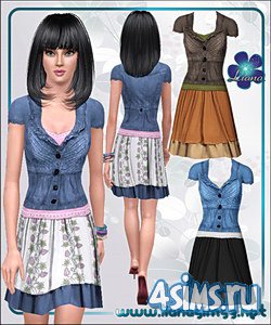 Три платья - костюма от Liana для Симс 3 в формате sims3pack