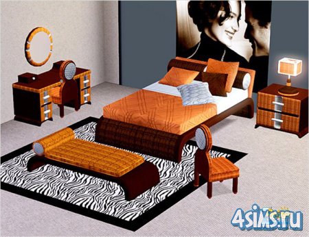 Спальня с фотографией для Симс 3 в формате package