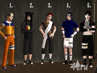 Genin ninjas part 1 for Sims 3