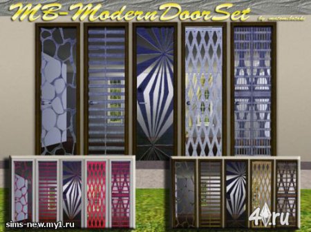 Набор Современная дверь (Modern Door) от matomibotaki для Симс 3 в формате sims3pack