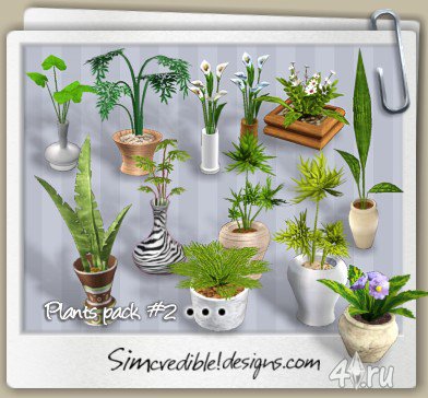 Растения  от SIMcredible для Симс 3 в формате sims3pack