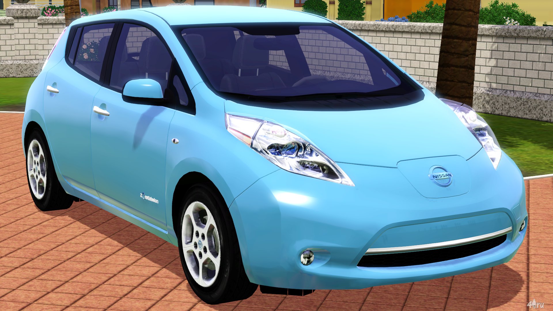 Машина Ниссан Лиф (Nissan Leaf) 2011 года от Fresh-Prince для Симс 3 в  формате sims3pack