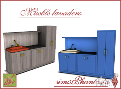 Набор мебели и декора для прачечной от Kardofe для Симс 3 в формате sims3pack