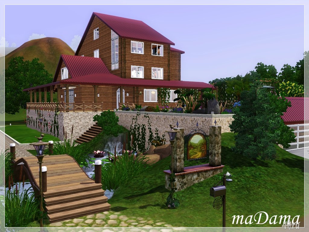 Авторская работа) Ранчо 50x50 от maDama для Симс 3 в формате sims3pack