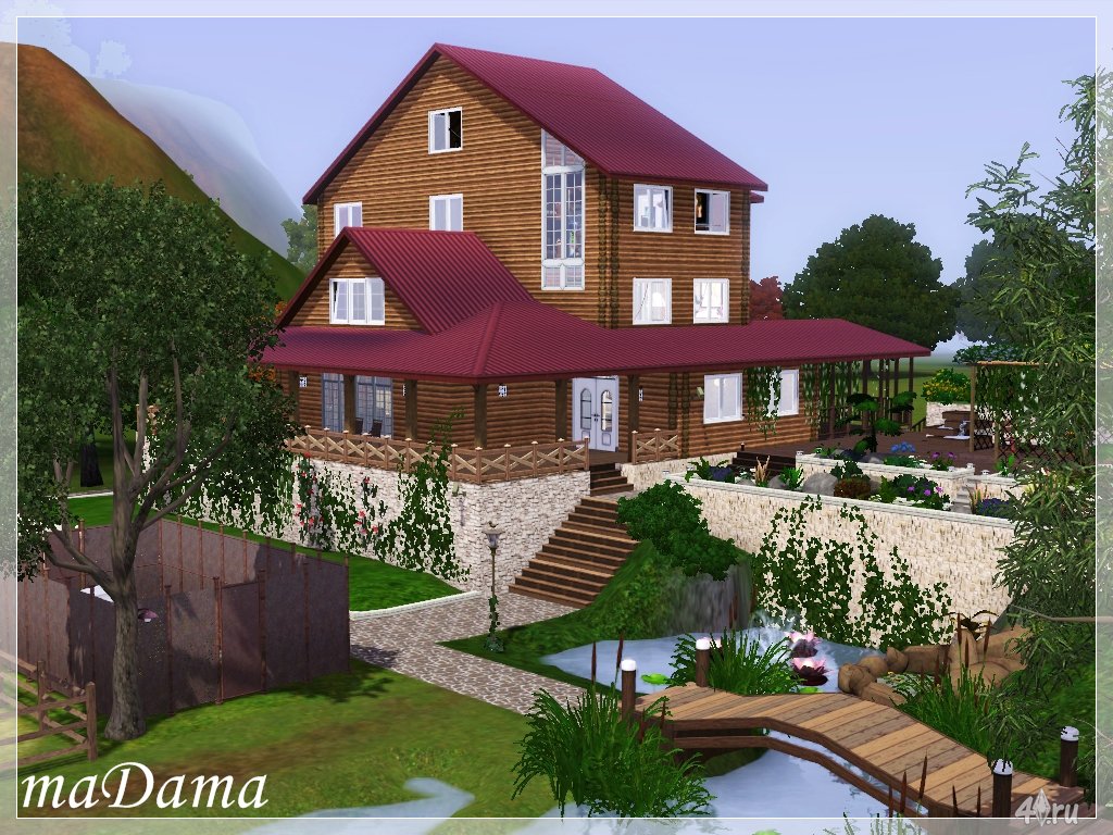 Авторская работа) Ранчо 50x50 от maDama для Симс 3 в формате sims3pack