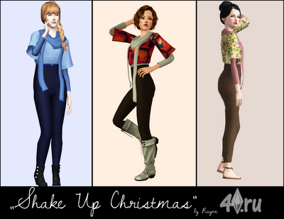 Зимний костюм Shake up Christmas от Rayne для Симс 3