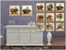 Сет картин в стиле прованс с изображением растений от Severinka для The Sims 4