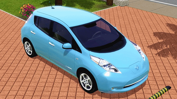 Машина Ниссан Лиф (Nissan Leaf) 2011 года от Fresh-Prince для Симс 3 в формате sims3pack